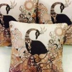 peacock cushion cover