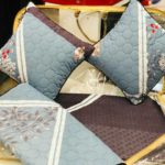 Nishu Handloom 144 TC Glace Cotton Double Bedheets with 2 Pillow Covers and Two Cousion (Set of Five) - Multi-color