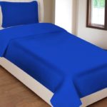 Blue hospital bed sheet