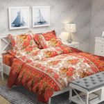 Orange bed sheet